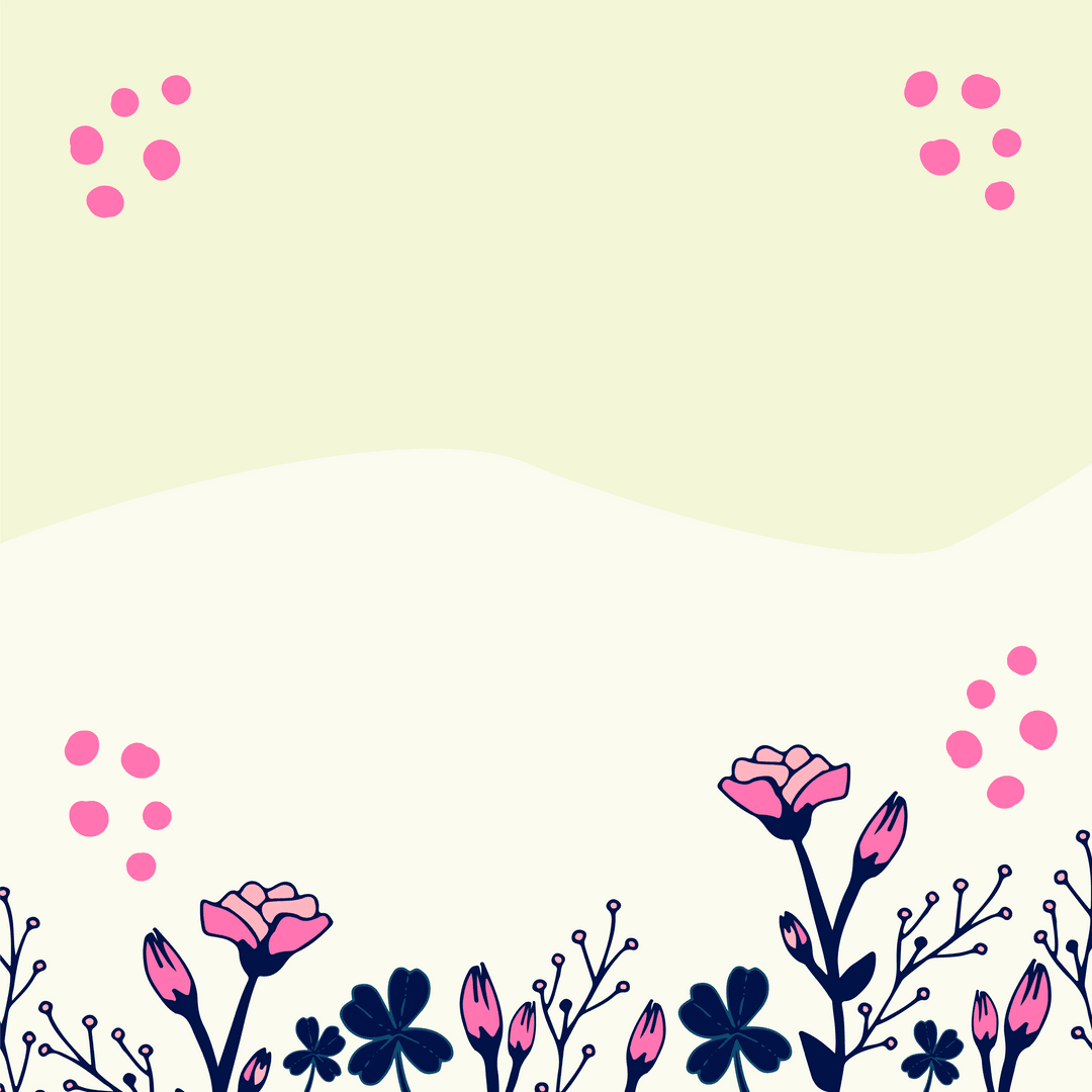 Pink Floral Vector Graphics on Transparent Background