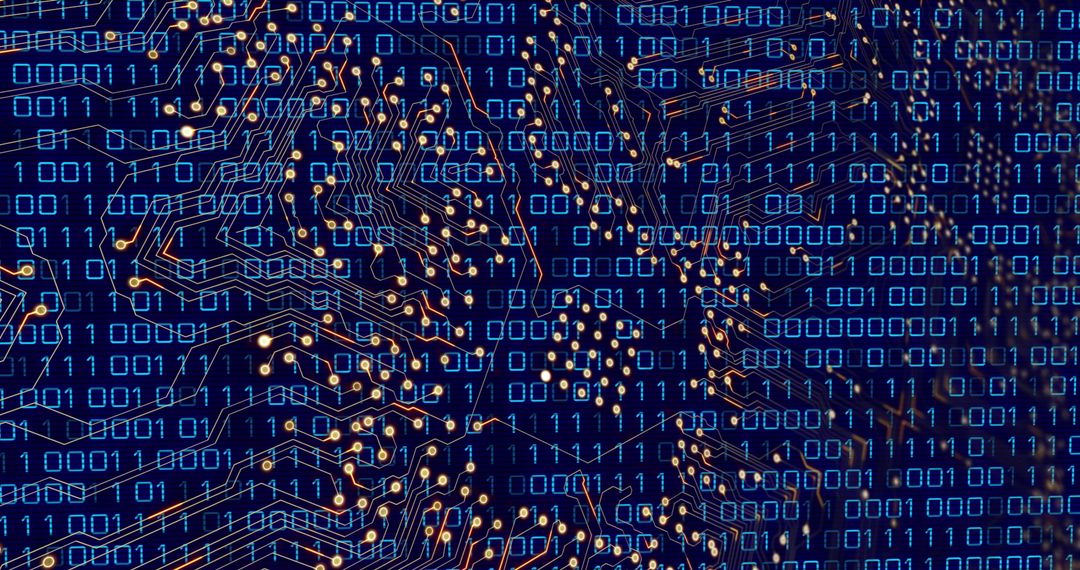 Intricate Circuitry Illustrating Digital Heart Concept