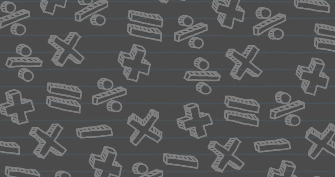 Seamless Pattern of Mathematical Symbols in Chalk Style