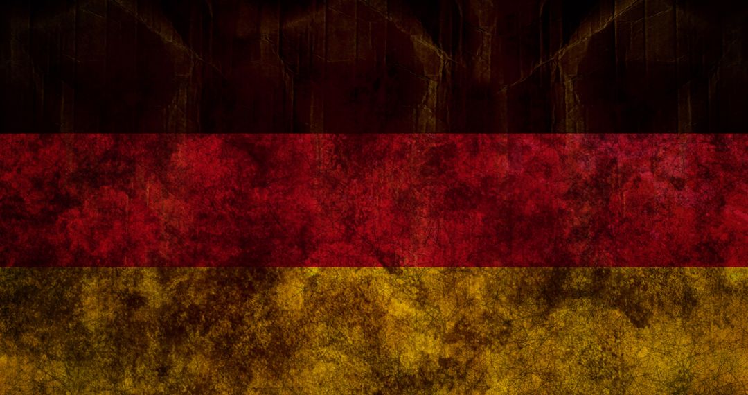 Distressed Vintage German Flag Texture with Flickering Effect