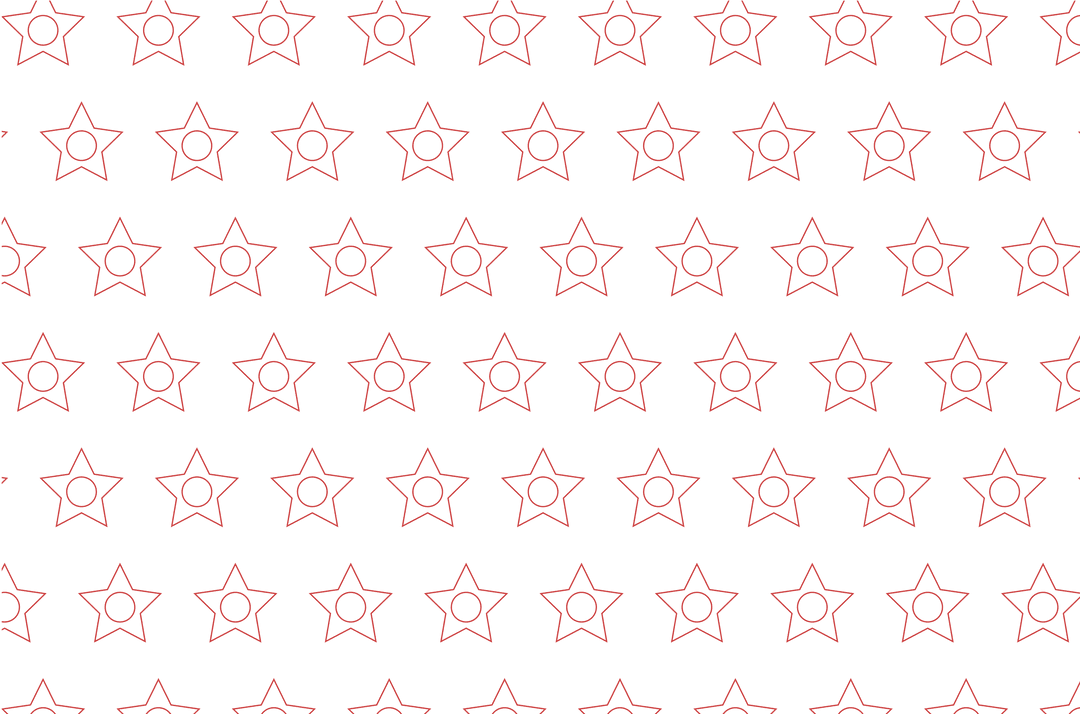Red Stars Pattern on Transparent Background for Creative Design
