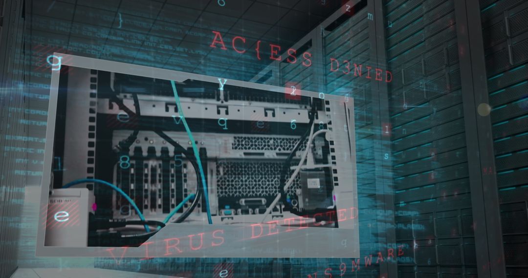 Cybersecurity Alert Display with Virus Detection