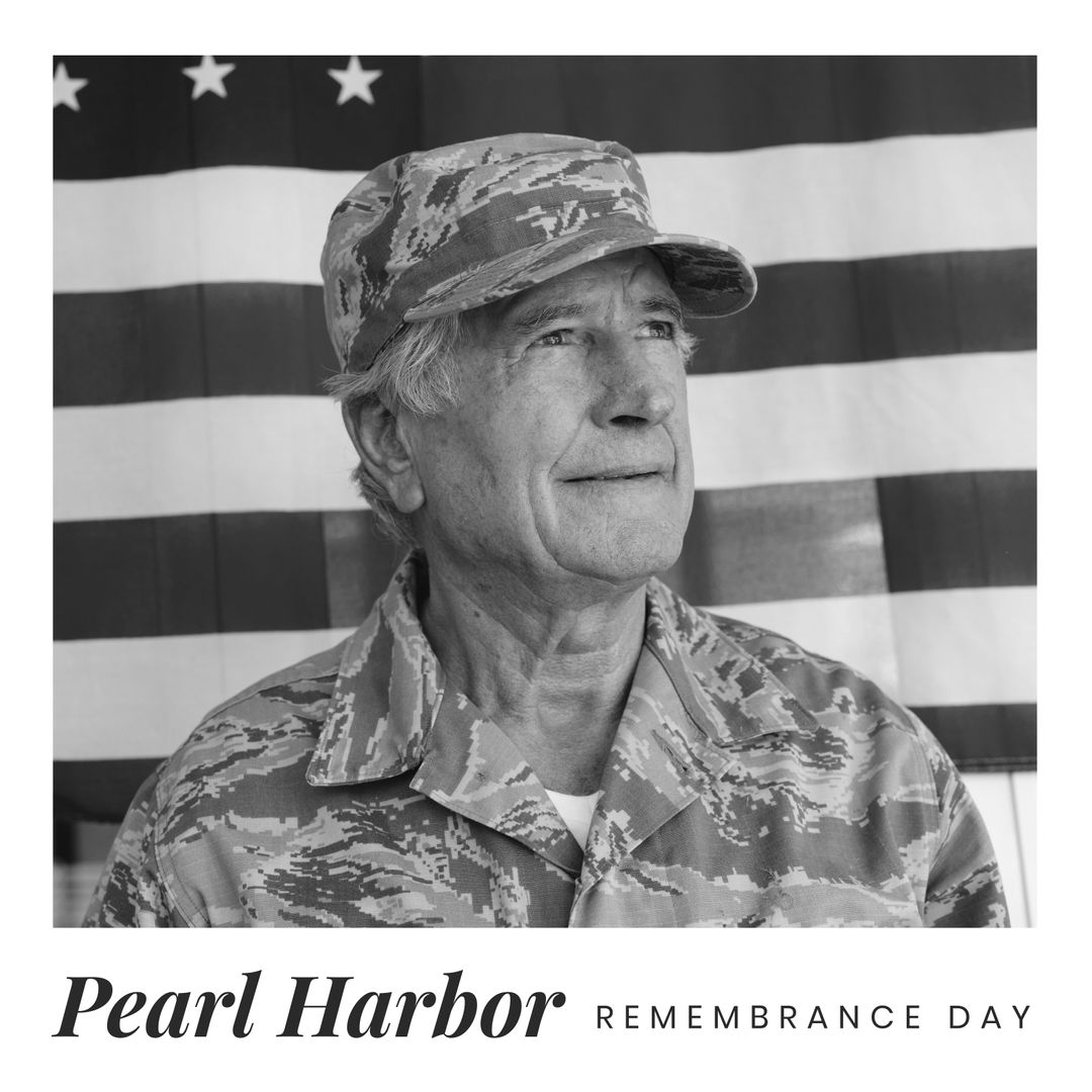 Caucasian Veteran Reflecting on Pearl Harbor Remembrance Day
