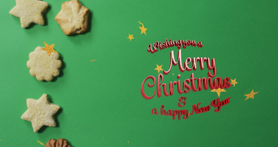 Festive Christmas Greetings with Decorative Cookies