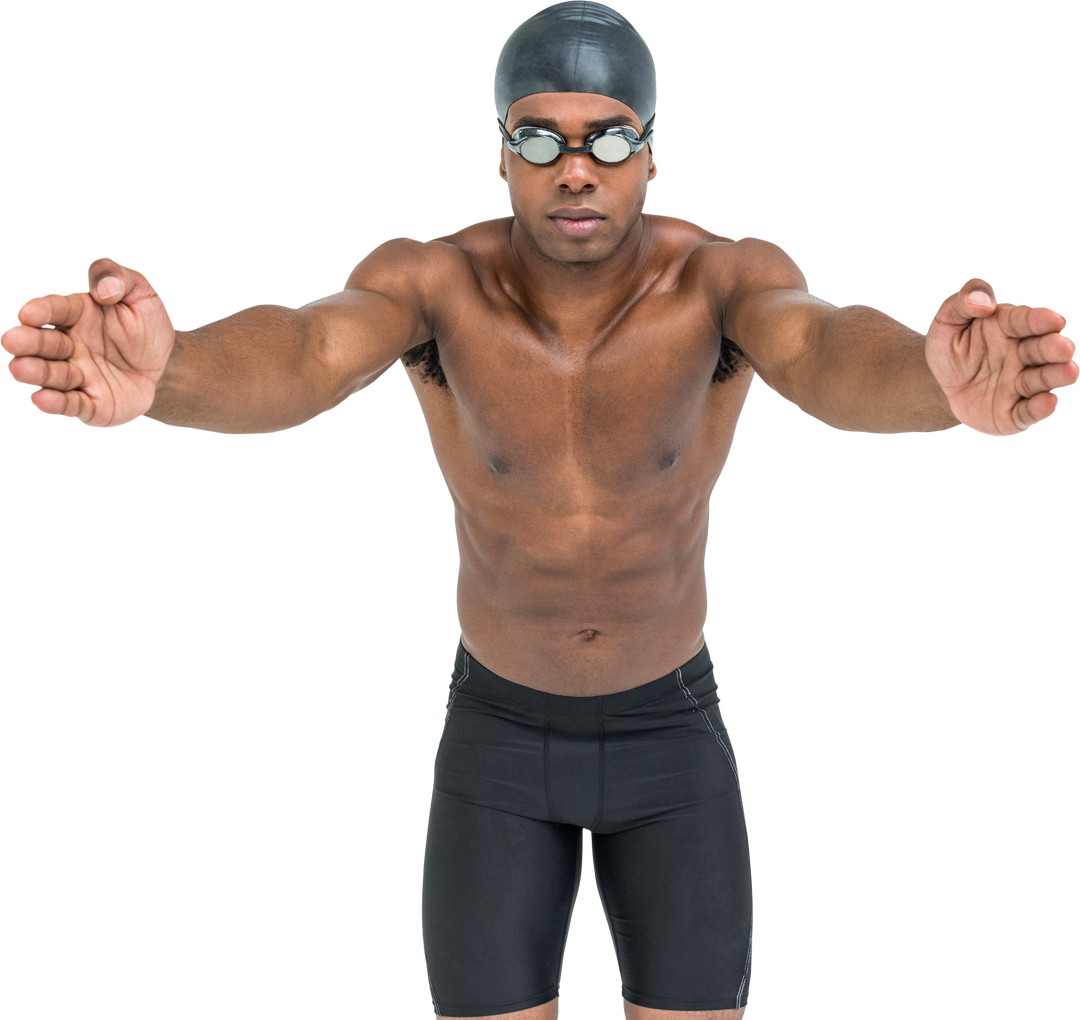 Professional Swimmer Ready to Dive Transparent - Download Free Stock Images Pikwizard.com