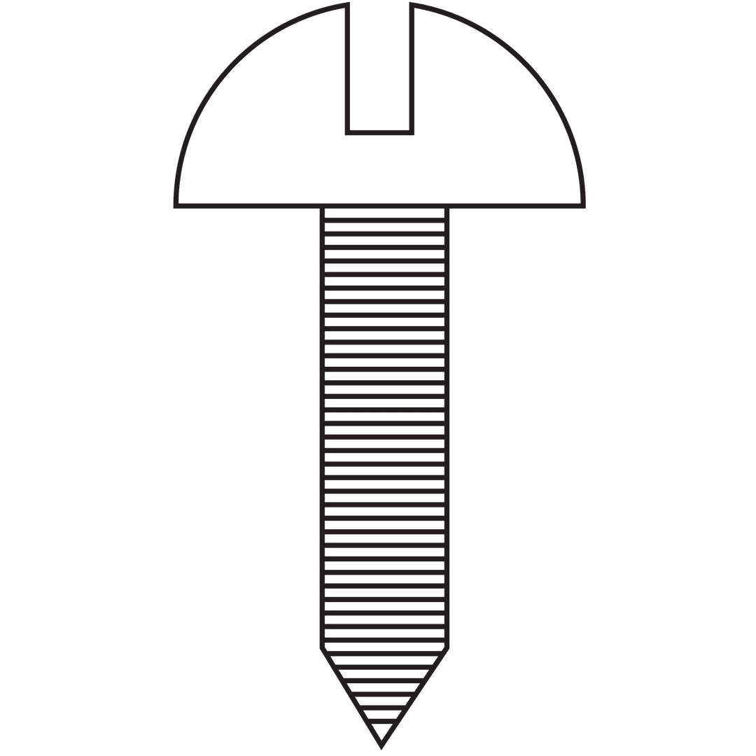 Digital Illustration of Screw Symbol Transparent Vector