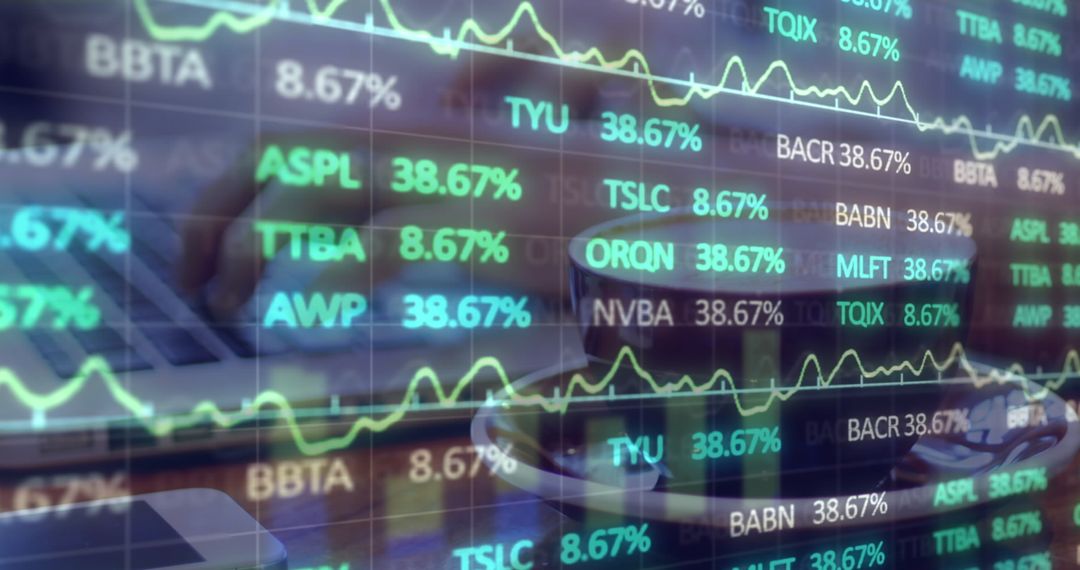 Stock Market Graphs with Abstract Sustainable Energy Overlay