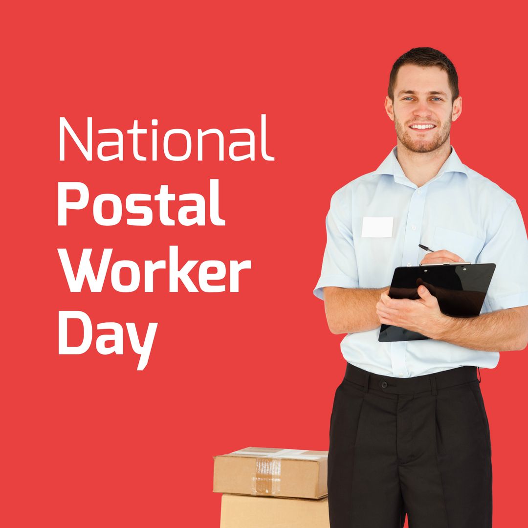 National Postal Worker Day Tribute with Smiling Employee