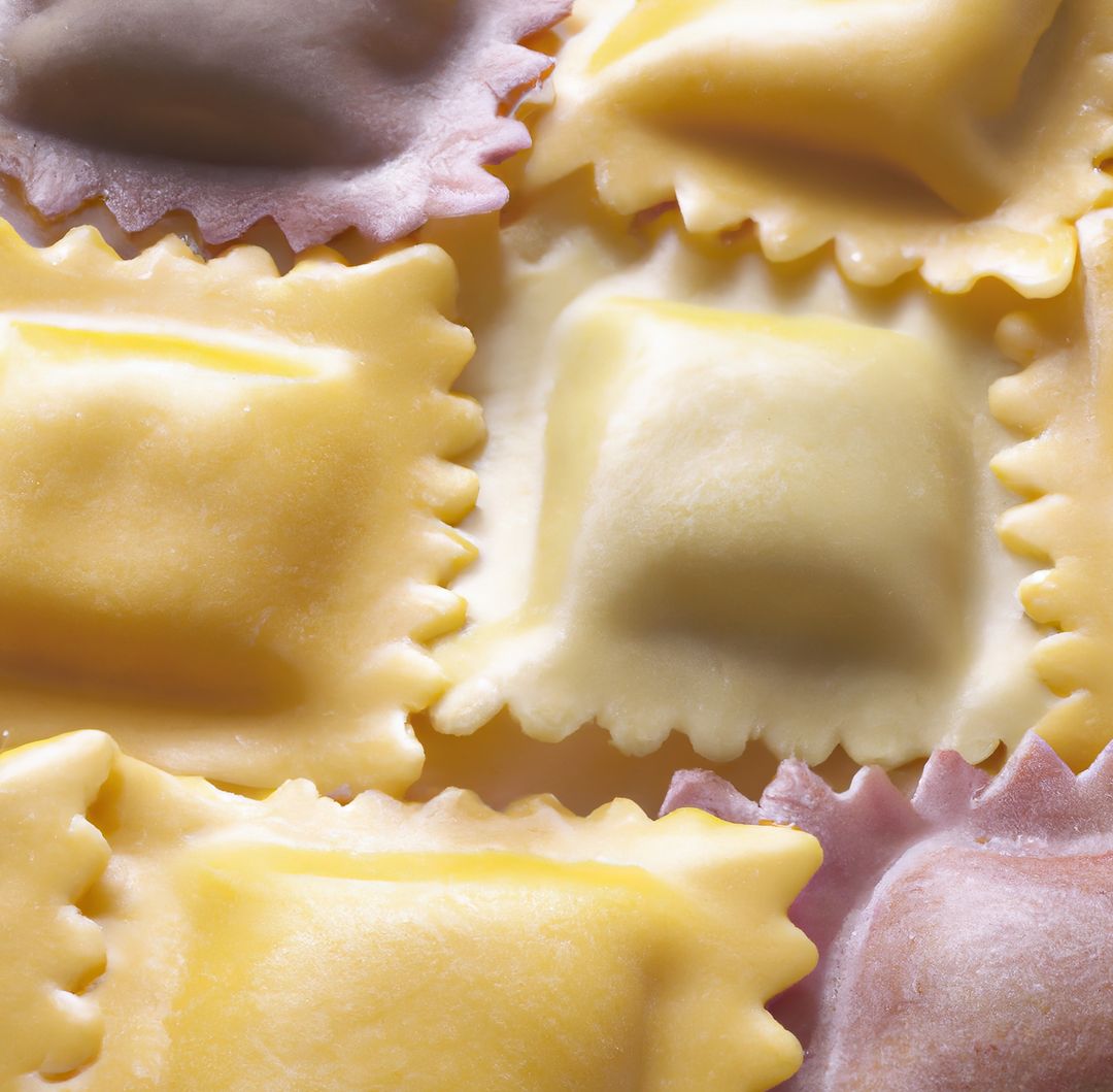 Close up of multiple ravioli and flour created using generative ai technology - Free Images, Stock Photos and Pictures on Pikwizard.com
