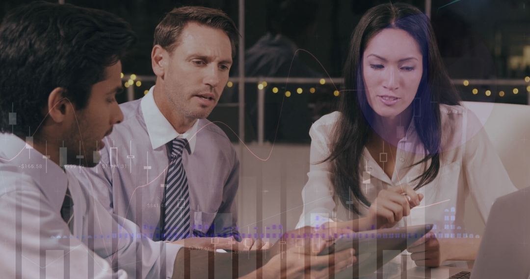 Team Analyzing Financial Data Enthusiastically