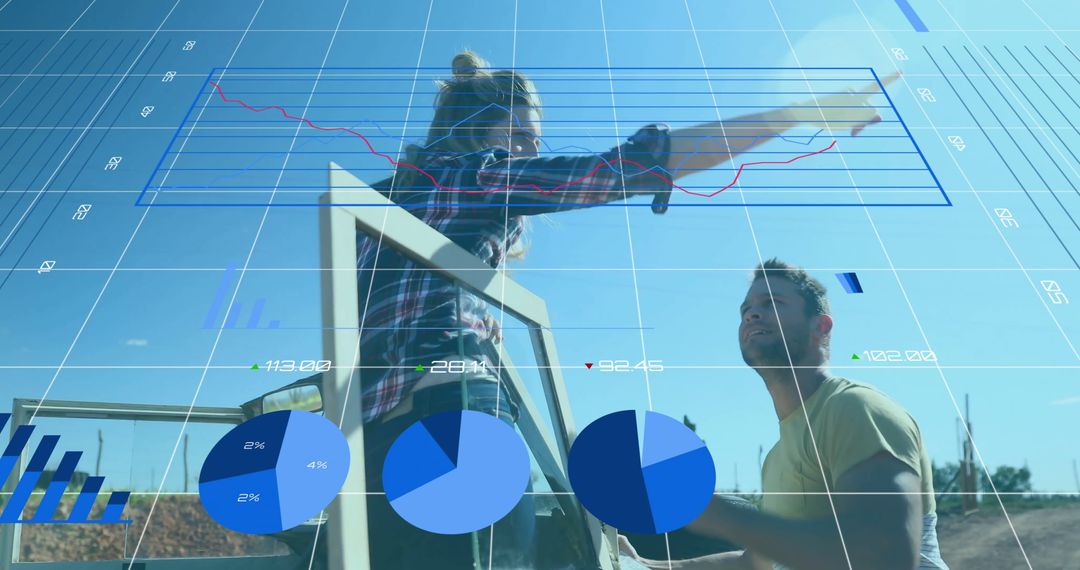 Digital Finance Overlay with Road Trip Adventures