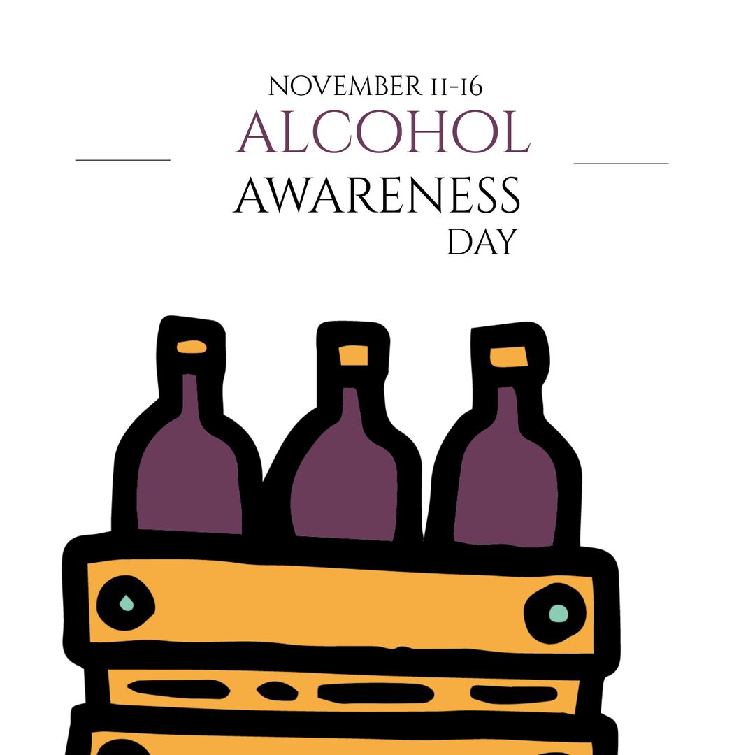 Alcohol Awareness Day Flyer Design with Bottle Illustration - Download Free Stock Images Pikwizard.com