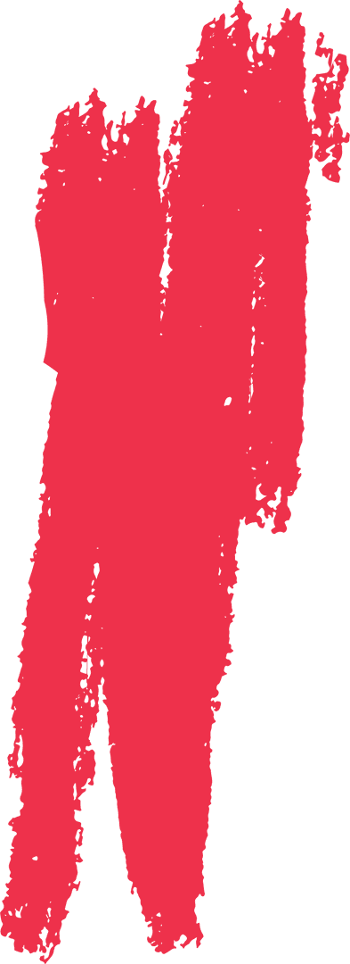 Bold Red Brush Stroke on Transparent Background for Artistic Design