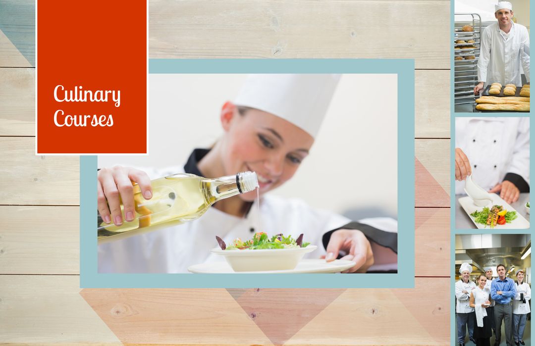 Chef in White Uniform Preparing Gourmet Dish in Culinary Class