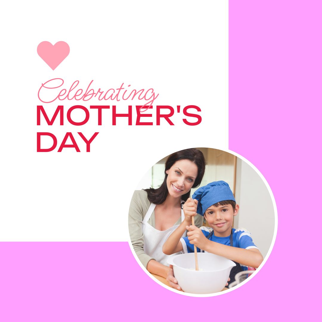 Mother and Son Preparing Together on Mother's Day