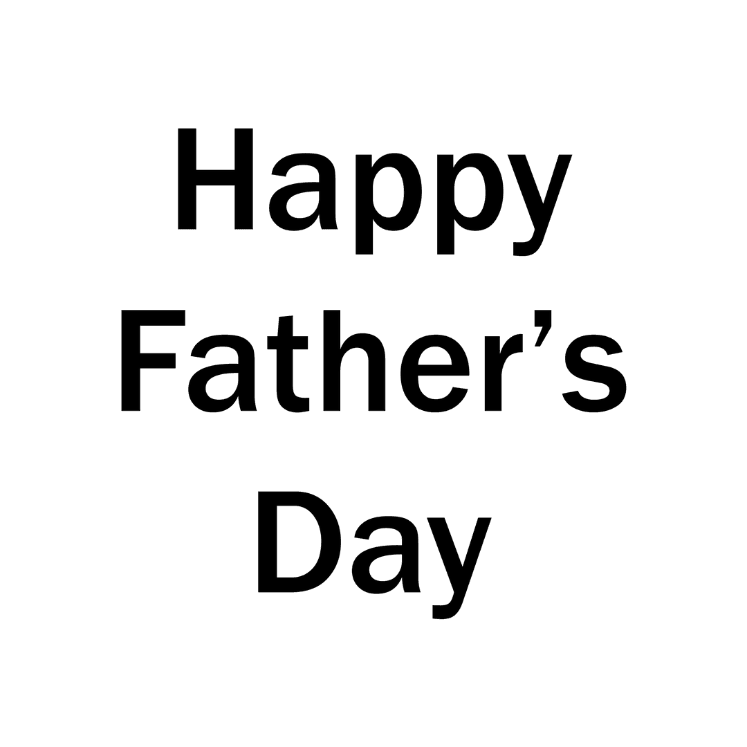 Transparent Father's Day Text Design Vector for Celebration