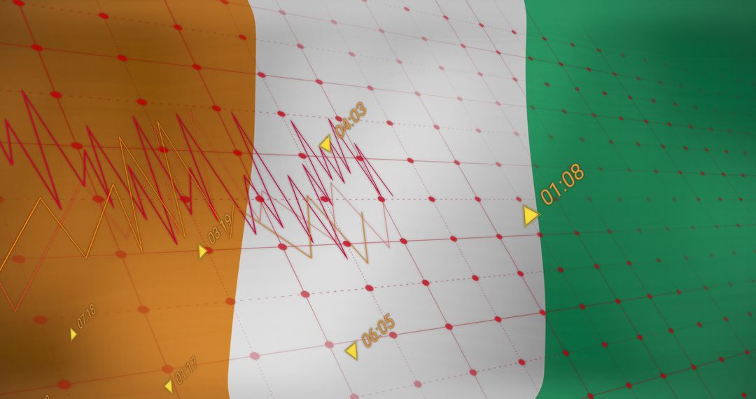 Data Graph Analysis Over Ivory Coast Flag