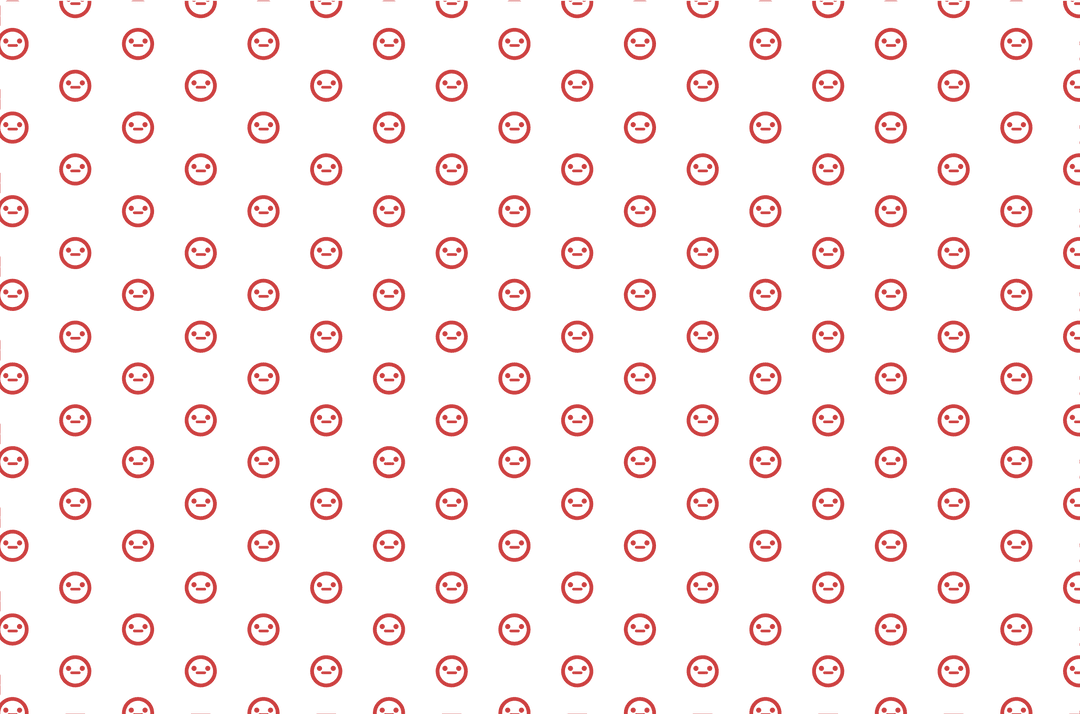 Red Emoji Icons Pattern on Transparent Background