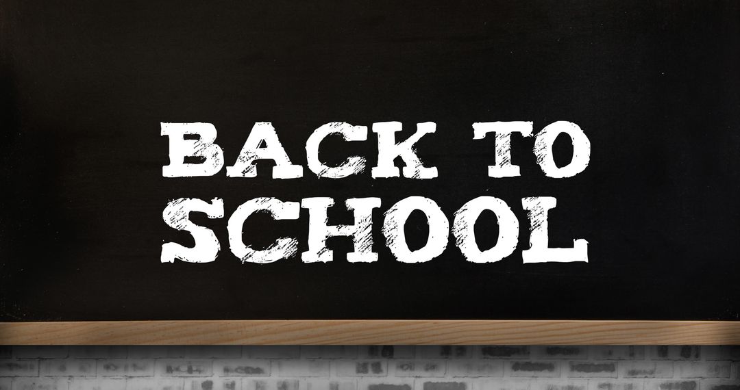 Back to School Chalkboard with Enthusiastic Teacher