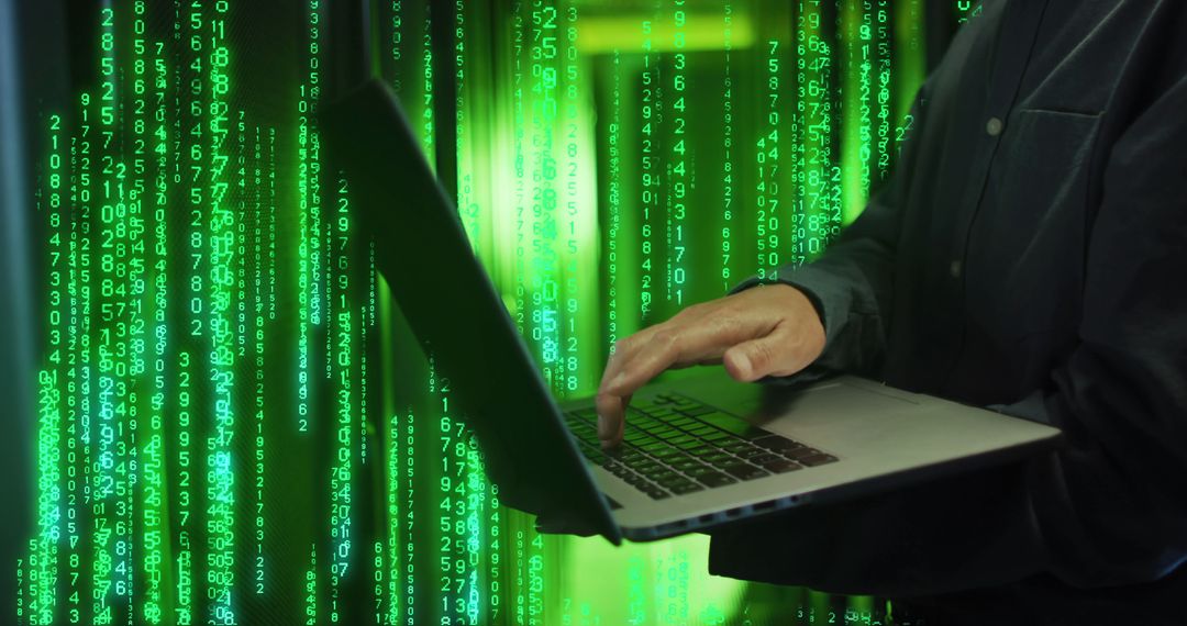 Computer Programmer Working with Binary Code - Free Images, Stock Photos and Pictures on Pikwizard.com