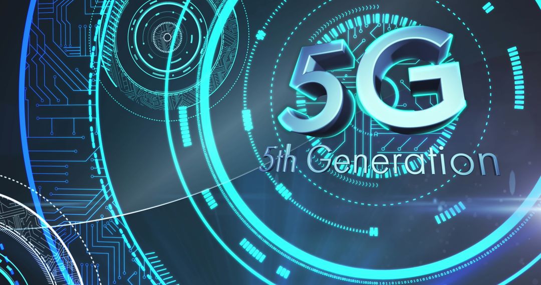 Futuristic Digital 5G Technology Concept