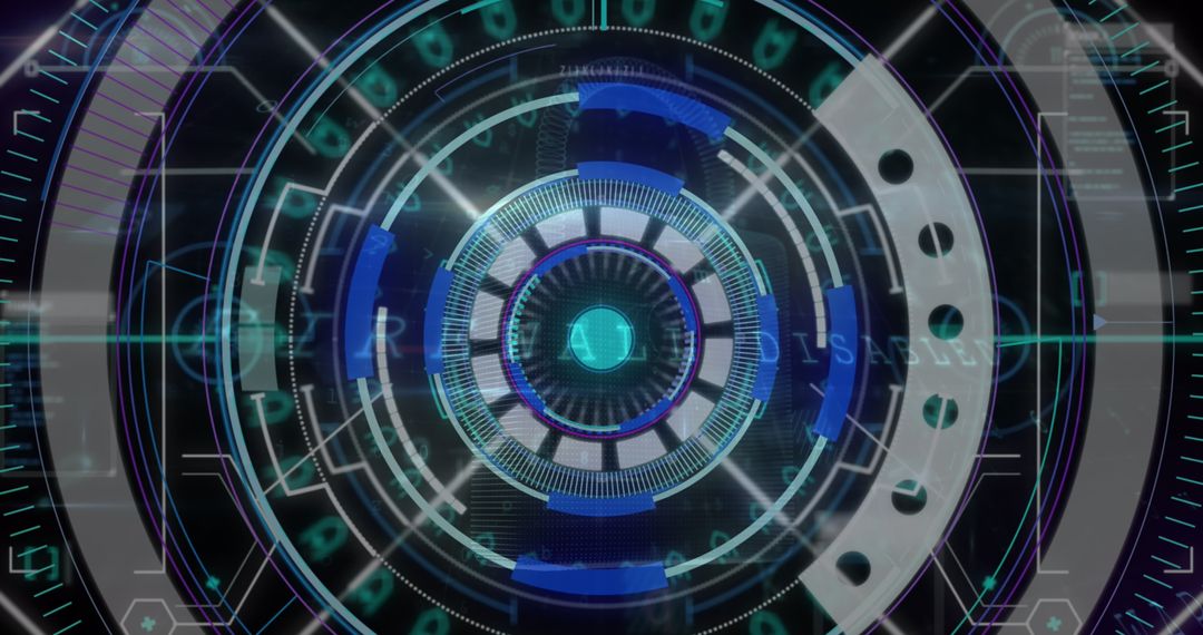 Futuristic Digital Interface Network Scanning Technology