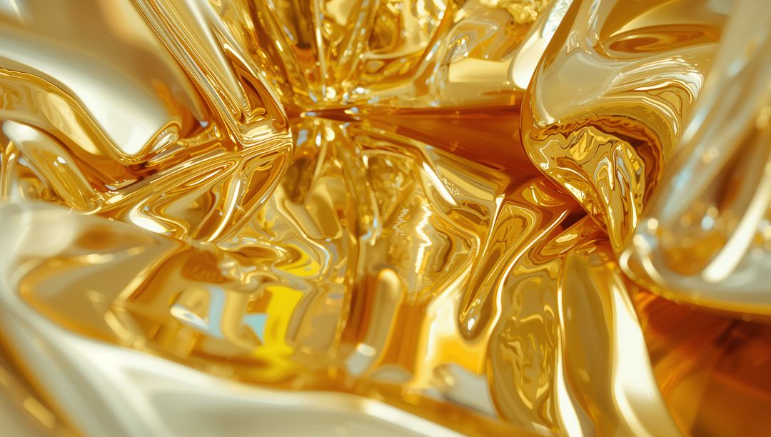 Luxurious Metallic Gold Texture with Intricate Folds