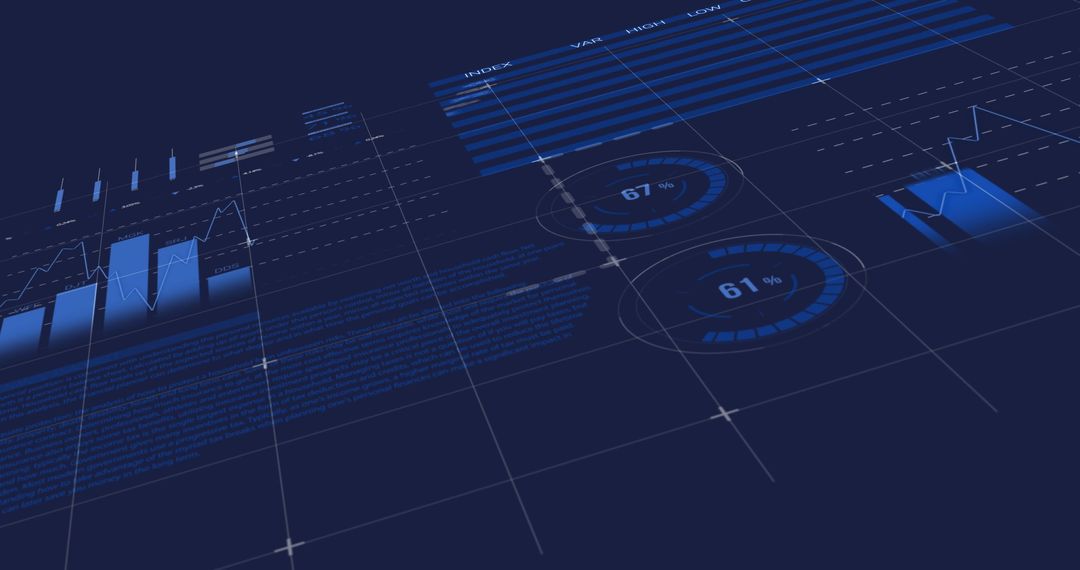 Futuristic Data Dashboard with Charts and Analytics