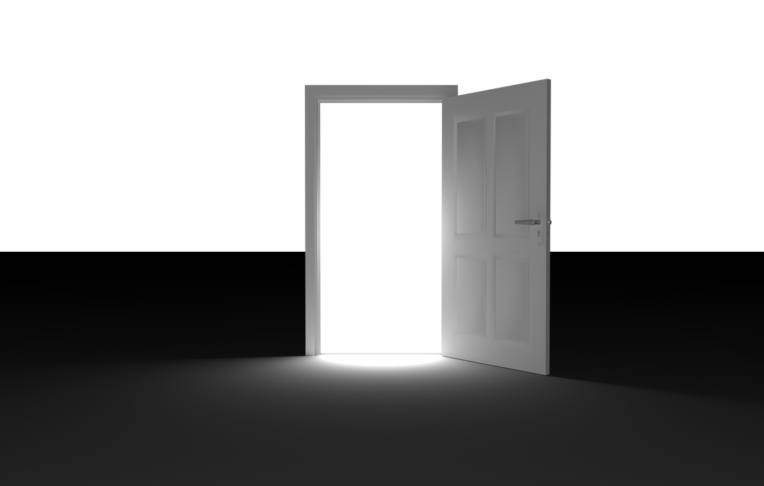 Digital Illustration of Opened Door on Transparent Background - Download Free Stock Images Pikwizard.com