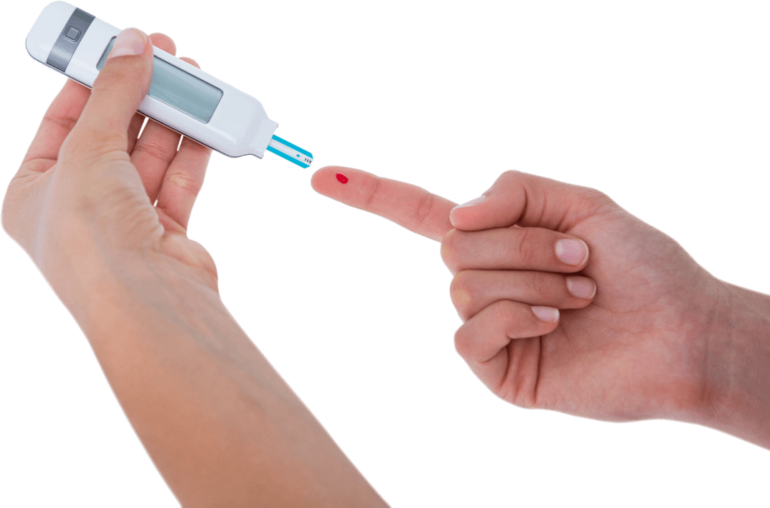 Transparent View of Glucose Level Testing in Female Hand - Download Free Stock Images Pikwizard.com