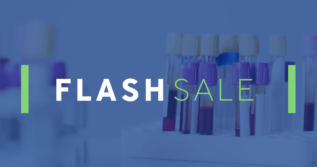 Flash Sale Promotion with Science Background Elements