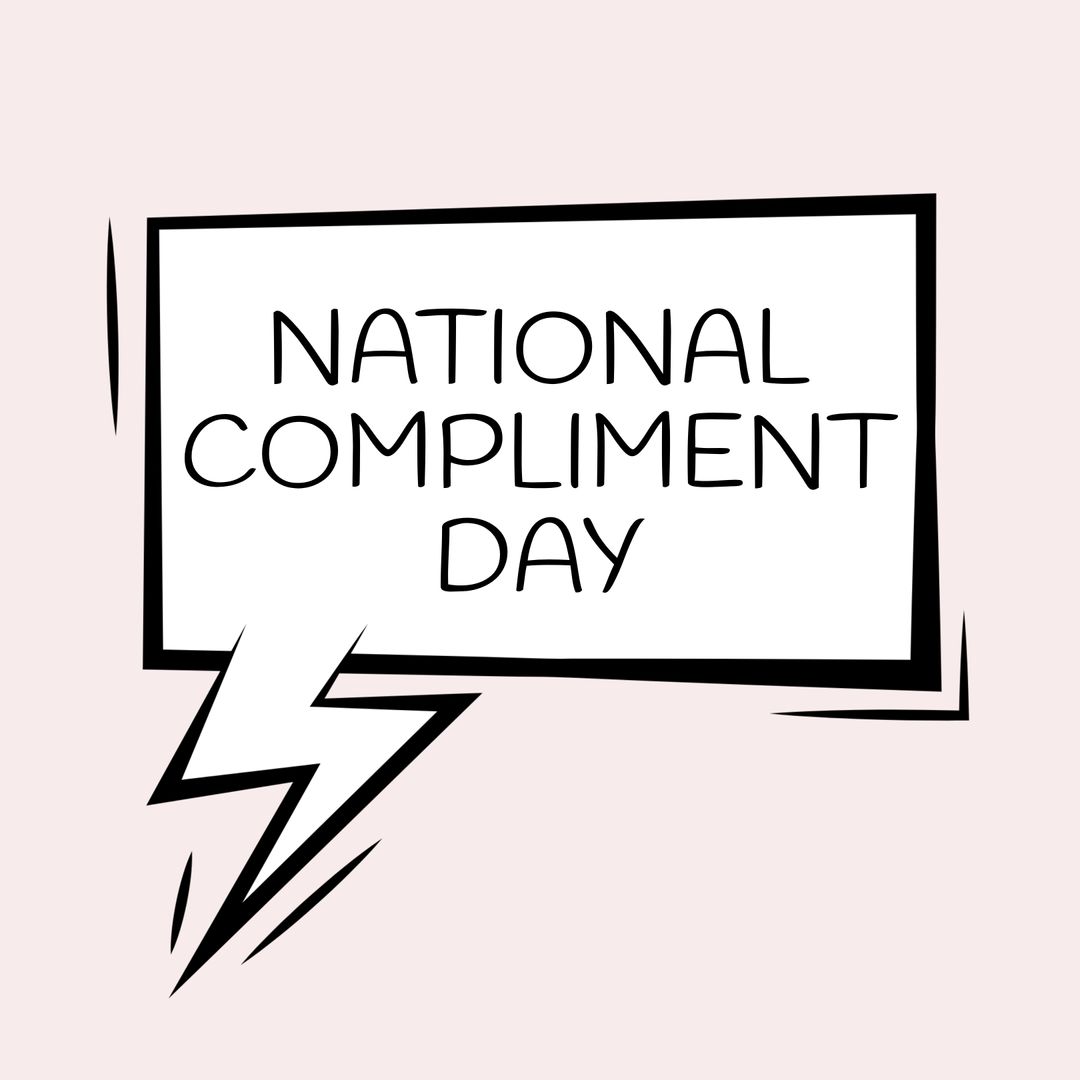 National Compliment Day Celebration in Bold Speech Bubble
