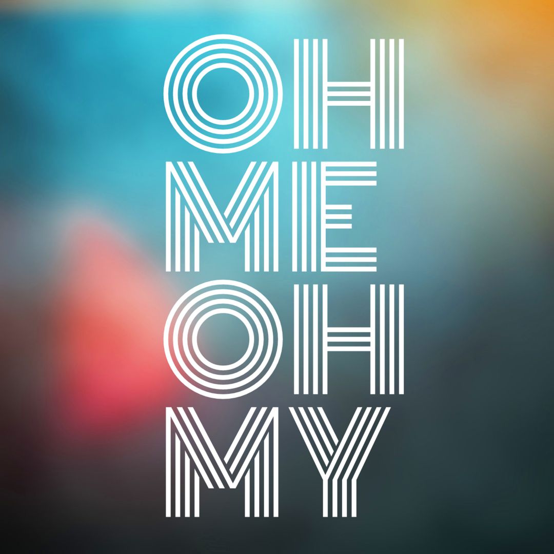 Playful Typography on Vibrant Background