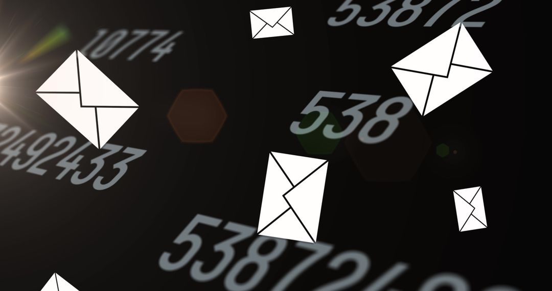 Digital Communication Concept with Floating Emails