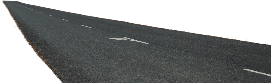 Transparent Isolated Vector Illustration of a Straight Road