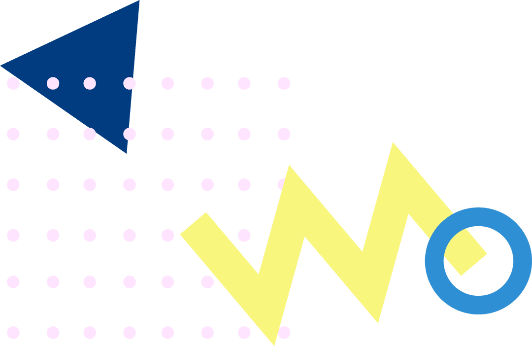 Modern Geometric Abstract Design on Transparent Background