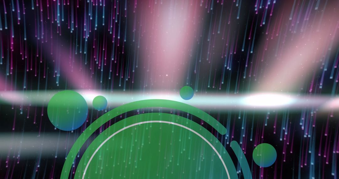 Vivid Abstract Digital Art with Dynamic Lines and Circles