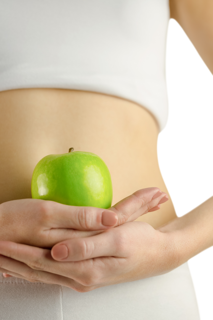 Transparent Close-Up of Slim Woman Extending Hands with Green Apple - Download Free Stock Images Pikwizard.com