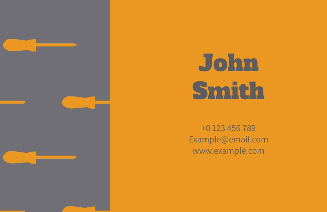 Tradesman-themed Business Card with Tools Design - Download Free Stock Templates Pikwizard.com