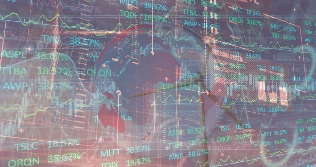Abstract Visualization of Global Trading with Renewable Energy Motif