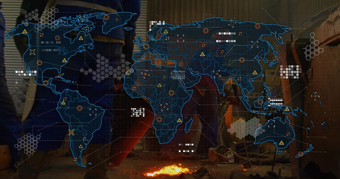 Digital World Map Overlay in Industrial Environment