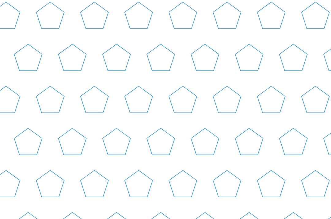Blue Geometric Pentagonal Pattern on Transparent Background
