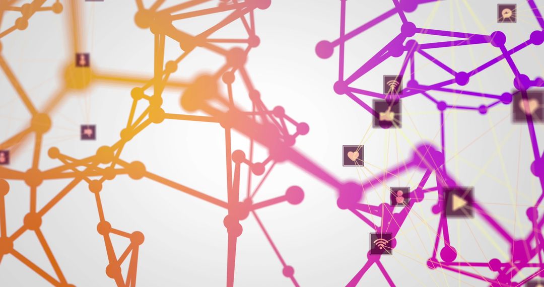 Abstract Digital Networks and Global Connections Display