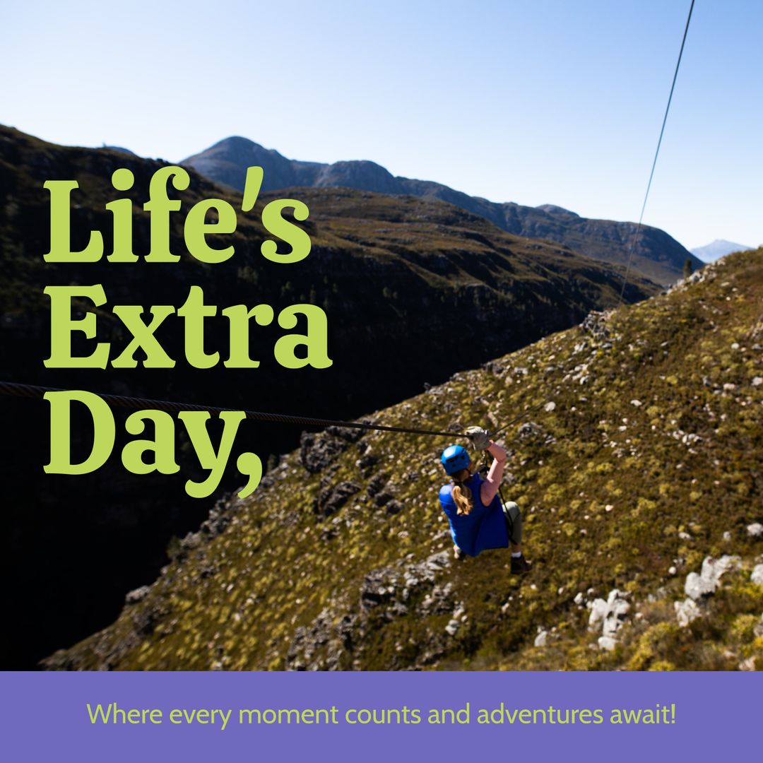 Adventurous Mountain Climbing with Inspiring Slogan