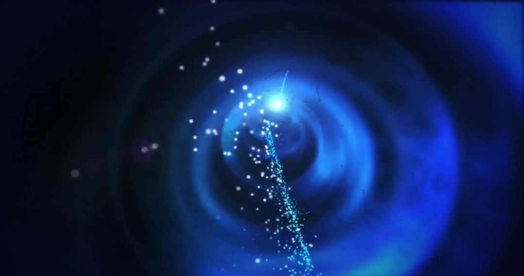 Mystical Blue Light Trails in Vortex