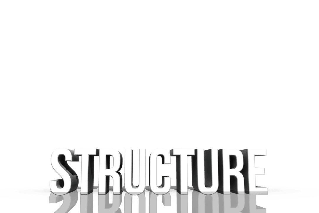 Bold Structure Text on Transparent Background