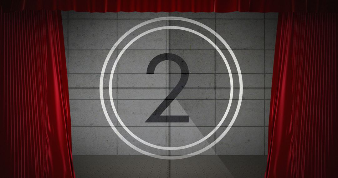 Countdown Clock with Red Curtains in 4K - Free Images, Stock Photos and Pictures on Pikwizard.com