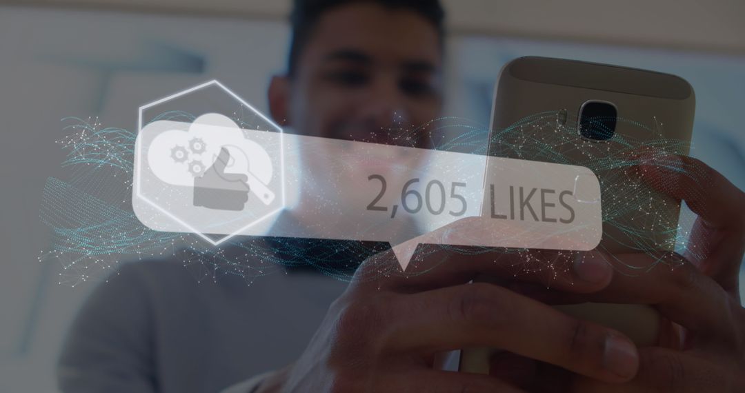 Social Media Interaction Showing Engagement and Connectivity