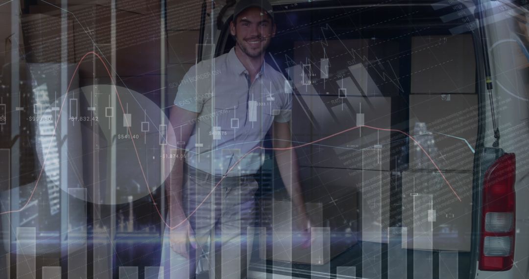 Delivery Personnel and Data Analysis Overlay Concept