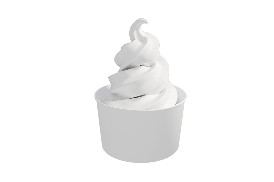 Realistic Ice Cream Cup on Transparent Background